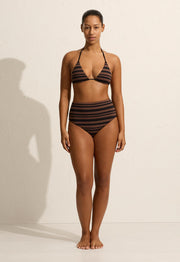String Triangle Top - Nutmeg Stripe - Matteau